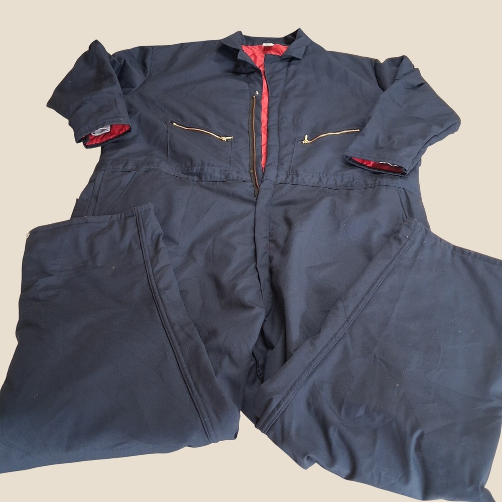 Red Kap Coveralls Mens 4XL-RG CT30NV6 Navy Blue Insulated Quilted Workwear NWOT